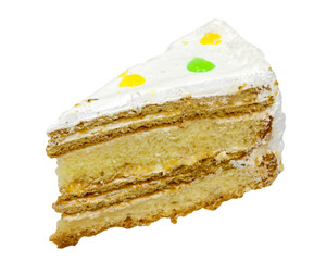 cake on a white background