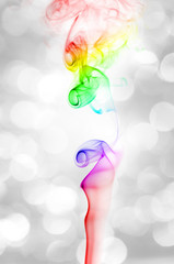 Naklejka na ściany i meble Colorful Rainbow Smoke