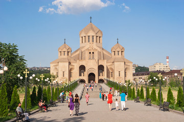Saint Gregory the Illuminator Cathedral in Armenia , Yerevan - obrazy, fototapety, plakaty