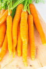 Fresh carrots with tops