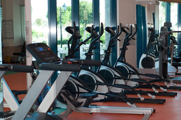Treadmill in the gym
