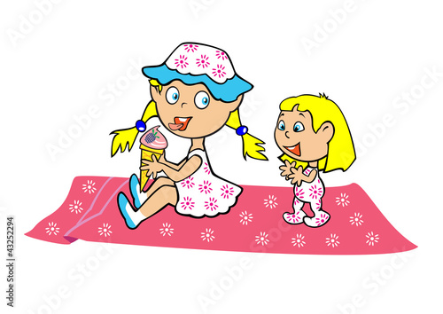 "two sisters" Stock image and royalty-free vector files on Fotolia.com