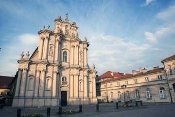 Fototapeta na wymiar Wizytki church in Warsaw (Poland)