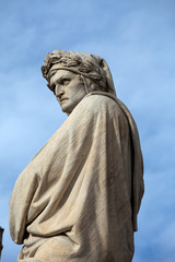 Fototapeta premium Dante Alighieri. Piazza Santa Croce in Florence, Italy