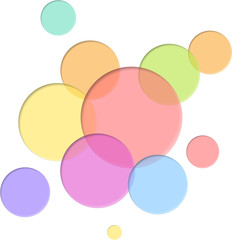 Colorful background with dent circles.