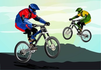 Fototapeta premium freestyle mountain bike