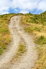 Fototapeta na wymiar Dirt road in the Appennines, Italy