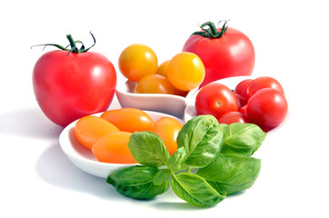 Tomaten mit Basilikum