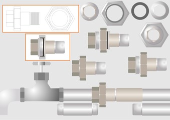 One type of pipe joints.