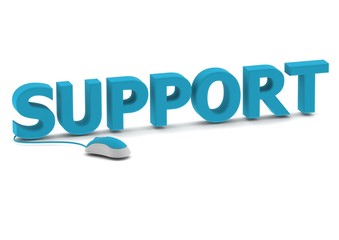 Support and computer mouse