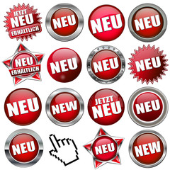 collection of red buttons