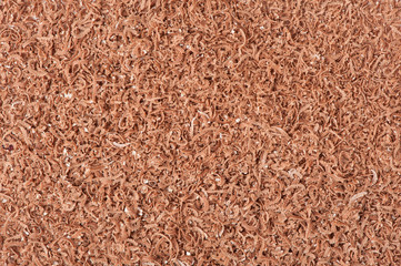 Texture of grated dark chocolate