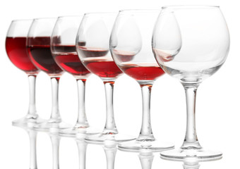 Wineglasses isolated on white