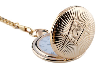 freemason's golden pocket watch