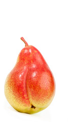 Fresh ripe pear on white
