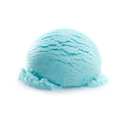 Gardinen Isolated scoop of turquoise ice cream © exclusive-design