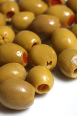 isolated stuffed olives