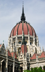 Dome of Hungarian parliament in Budapest, Hungary