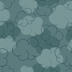 Seamless pattern with clouds - vector illustration.