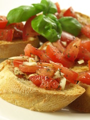 Bruschetta, closeup
