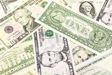 verschiedene Dollar-Scheine