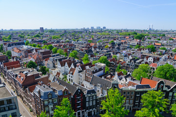 Fototapeta premium View from Westerkerk, Amsterdam, Netherlands