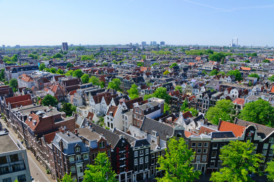 View from Westerkerk, Amsterdam, Netherlands