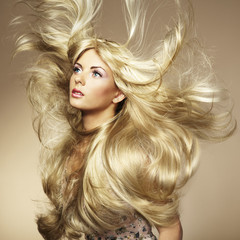 Photo of beautiful woman with magnificent hair