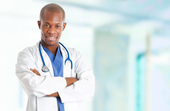 African young doctor portrait
