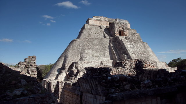 time-lapse of the mayan ruins at uxmal, mexico