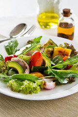 Avocado and Grilled vegetables salad