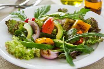 Avocado and Grilled vegetables salad