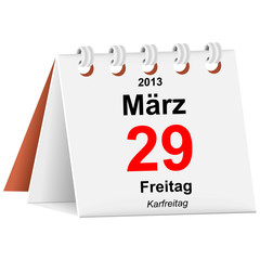 Kalender - 29.03.2013 - Karfreitag
