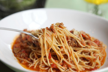 spaghetti beef bolognese