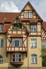 Historistische Fassaden in Kiel, Deutschland