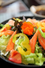 Seafood salad with Japanese sauce