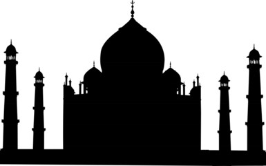 Taj Mahal silhouette
