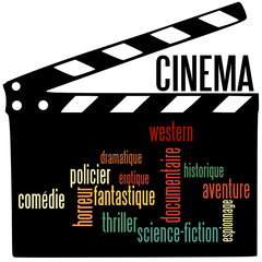 Obraz premium Nuage de Mot : Cinéma et Clap