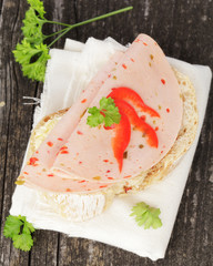 Paprika Ciabatta mit Lyoner © Quade