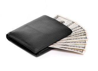 wallet with dollars
