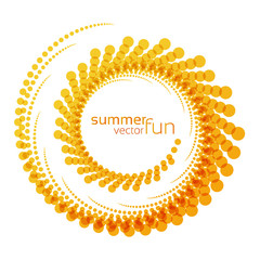 vector sun, abstract summer fun illustration