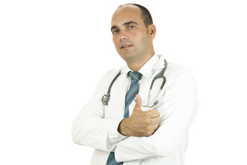 Doctor with thumb up