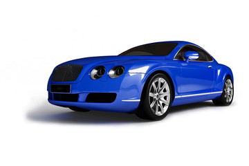 Fototapeta na wymiar Blue modern car