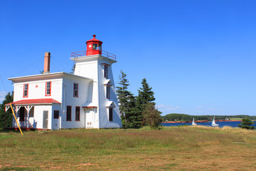 Fototapeta na wymiar Rocky Point lighthouse P.E.I
