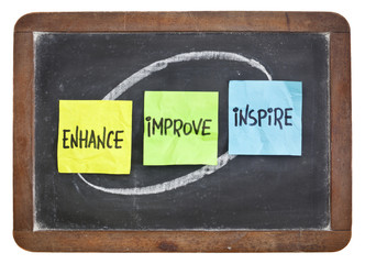 enhance, improve, inspire on blackboard