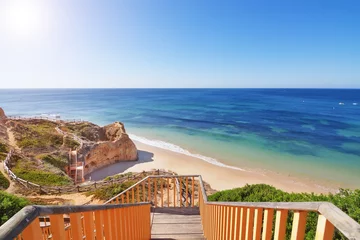 Photo sur Plexiglas Descente vers la plage Descente d& 39 escalier vers la plage. Le Portugal.