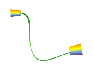 vector icon paper cup phone