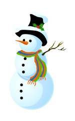 vector icon snowman