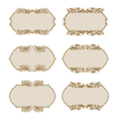 Set of ornate vector frames