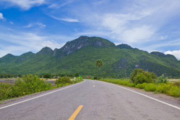 road along mountain